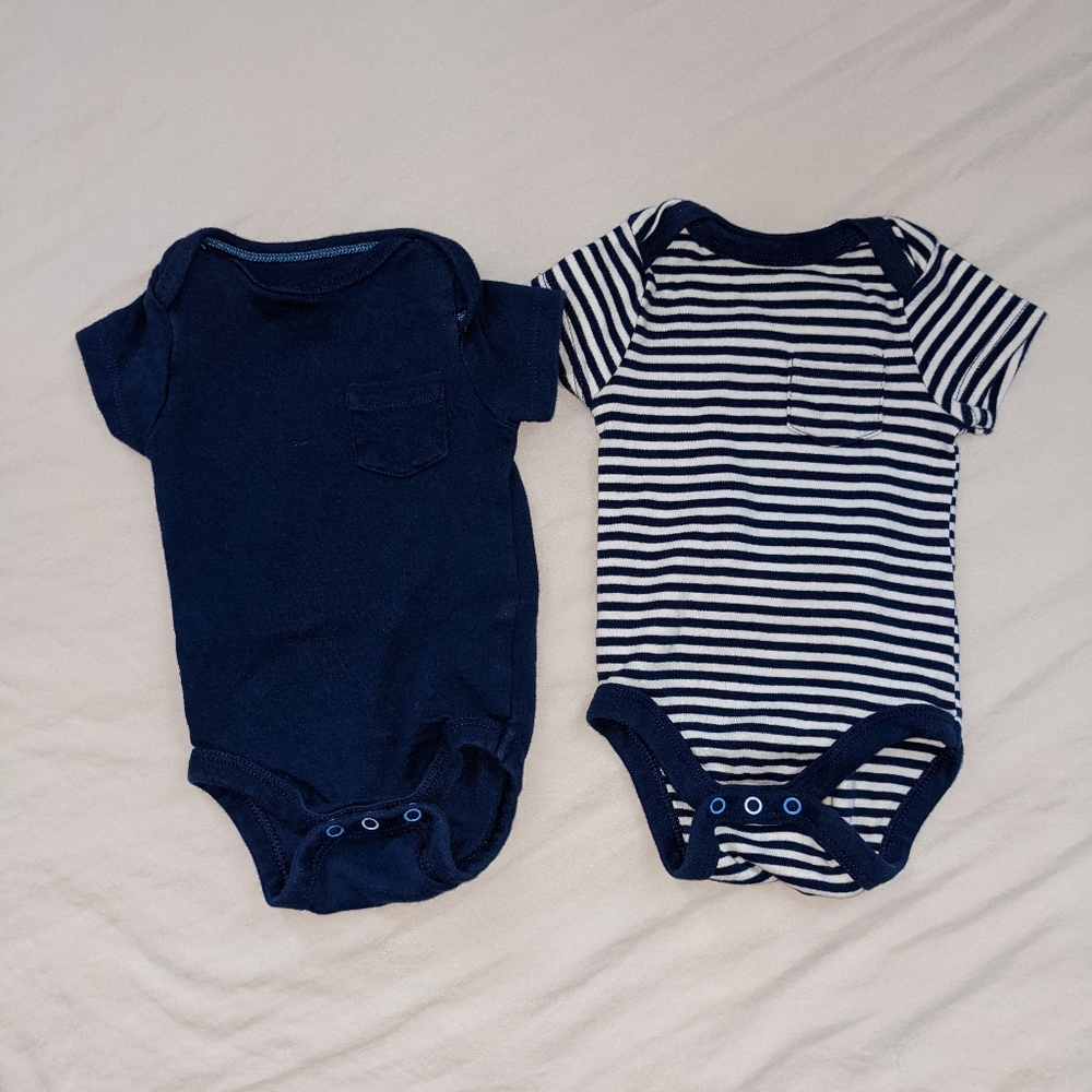 Cloud island bodysuits size 0-4 months